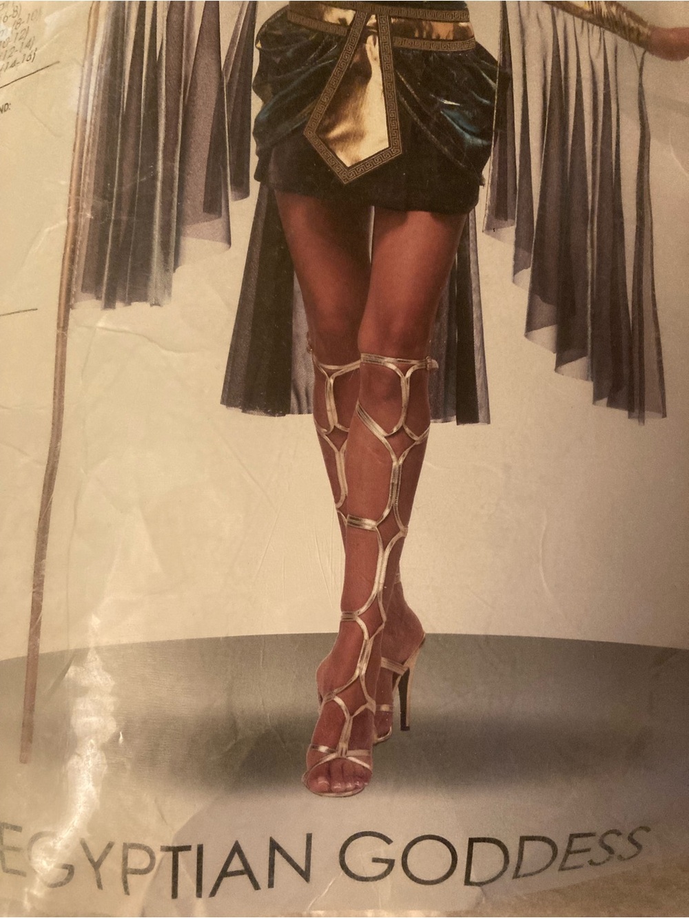 Egyptian Goddess Costume, Medium Adult (8/10) - Missing Gloves - Picture 3 of 4